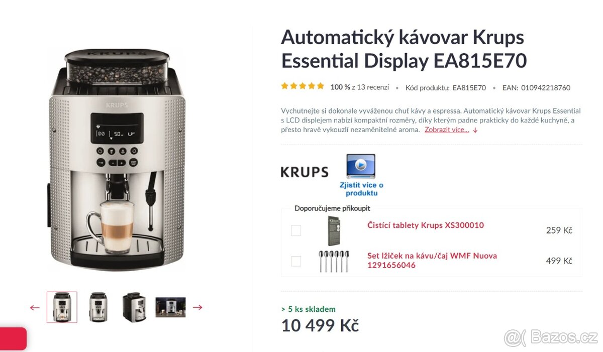 Prodám espresso Krups EA815e70 - 3