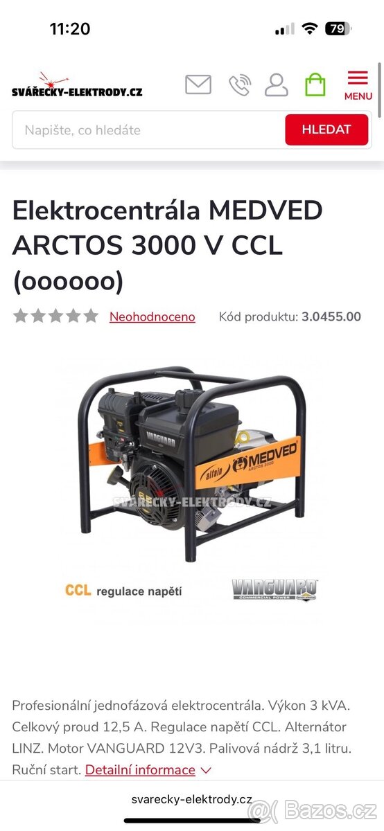 Elektrocentrála MEDVED Arctos 3000 - 3