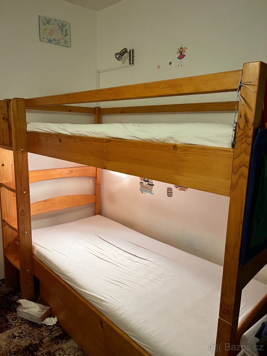 Dětská postel - poschoďová - masiv - 3