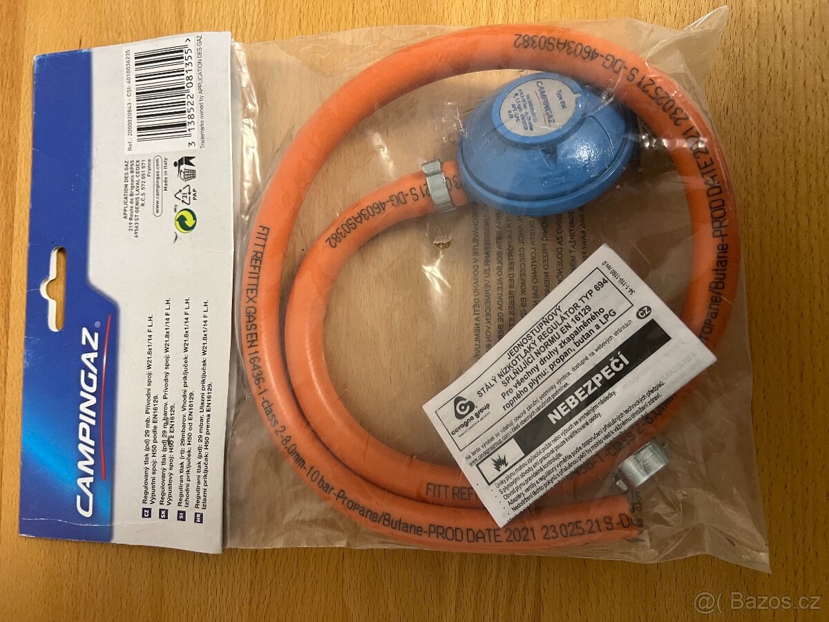 Plynový regulátor s hadicí a příslušenstvím - NOVÝ - 3