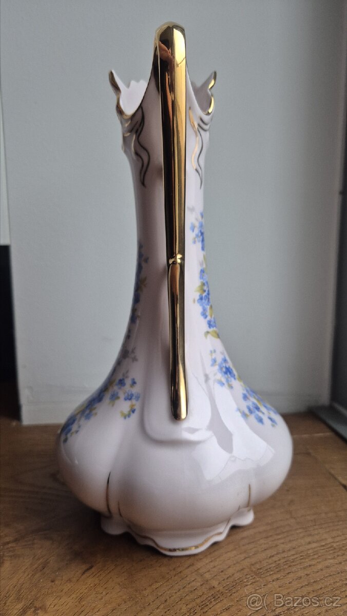 H&C růžový porcelán v původní krabici - karafa Lenka - 3