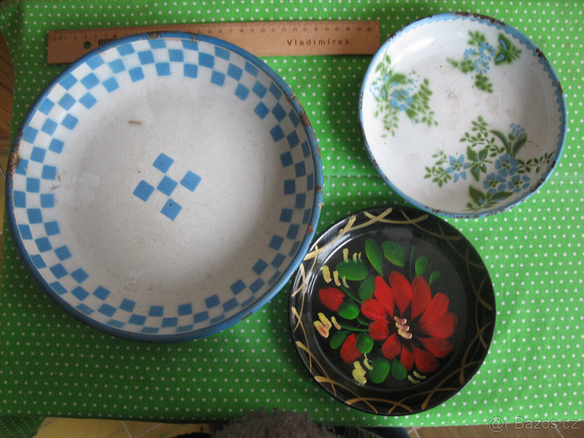 retro talíře různé i vánoční ryby,hrnky,sovy - 3