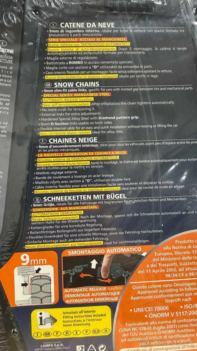 Sněhové řetězy Snowdrive X-9 Gr.8 - 3
