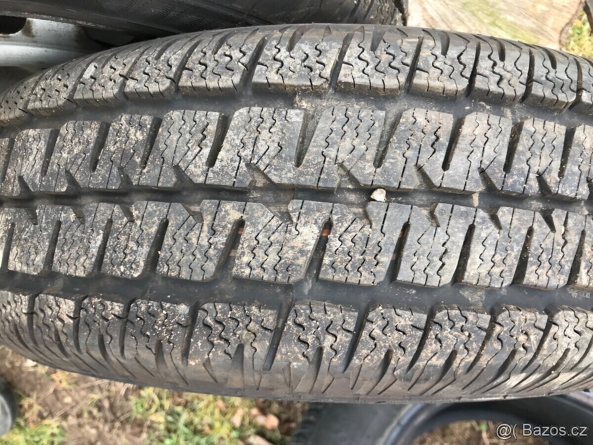 Plechové disky 14” 4x100 a zimní pneu 175/65/R14C - 3