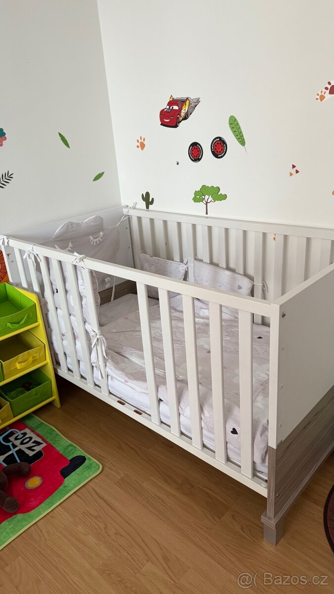 Dětská postýlka s kvalitní matrací + kompletní set povlečení - 3