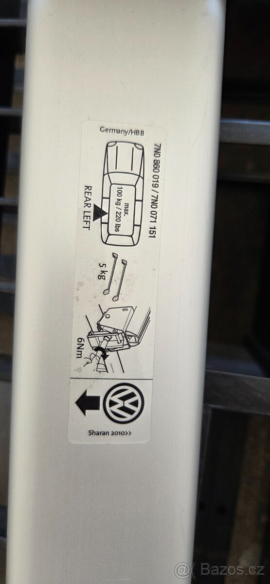 Střešní nosič na VW Sharan 2010 - 2023 - 3