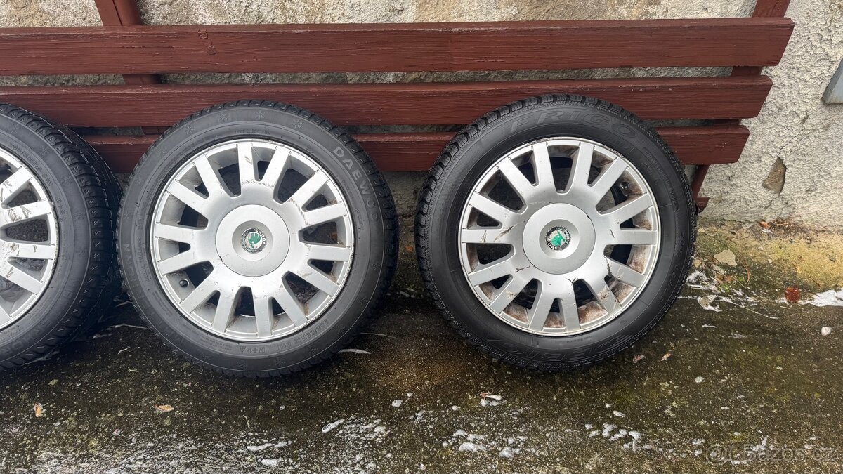ALU Disky - Škoda - 5x100 - 205/55 R16 - ZIMNÍ - 3