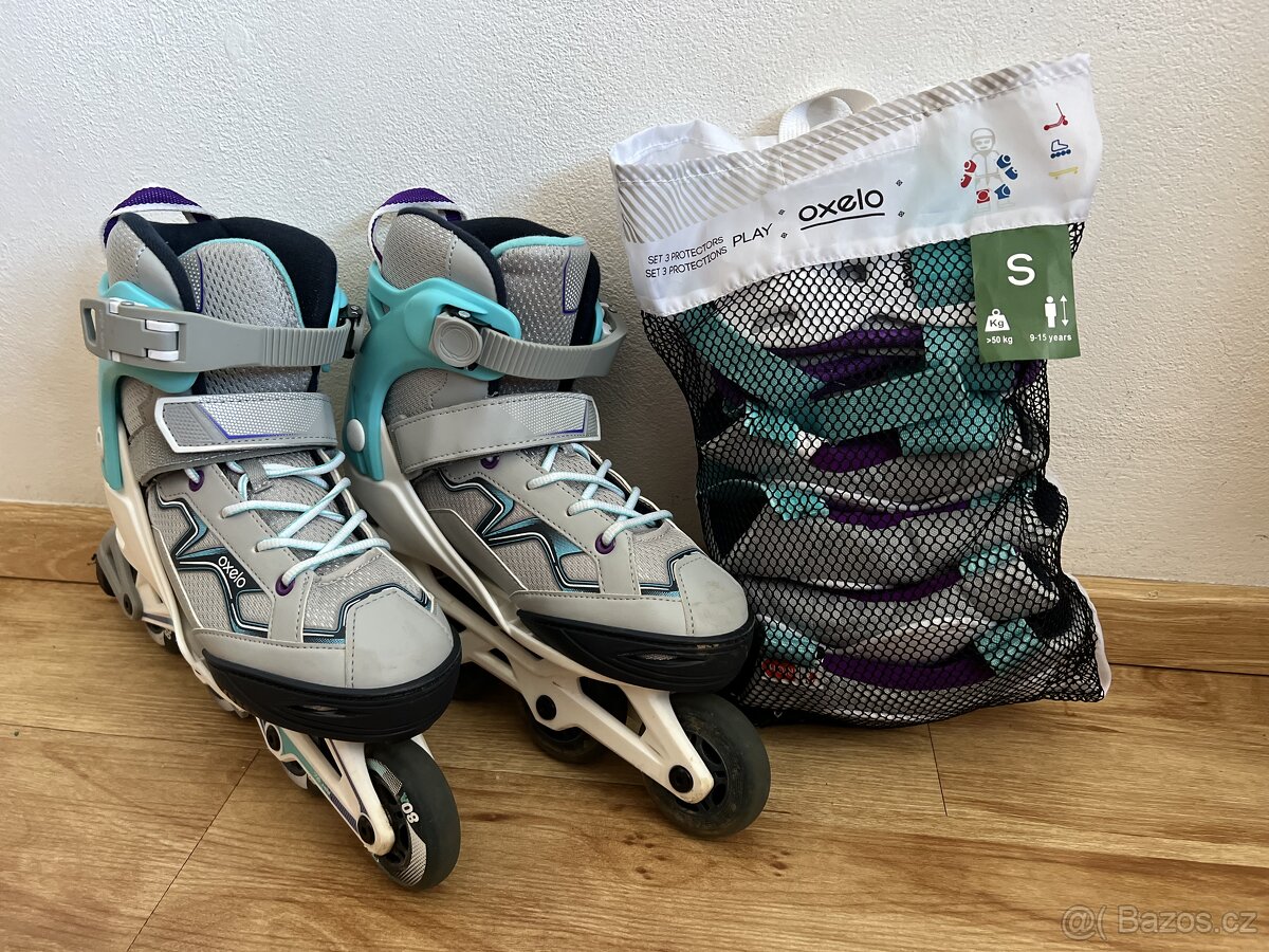 Dívčí inline brusle OXELO Fit 3 jr. - 3