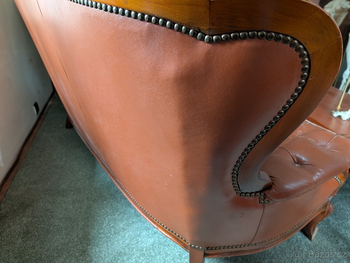 Gauč/sedačka kožená retro - 3