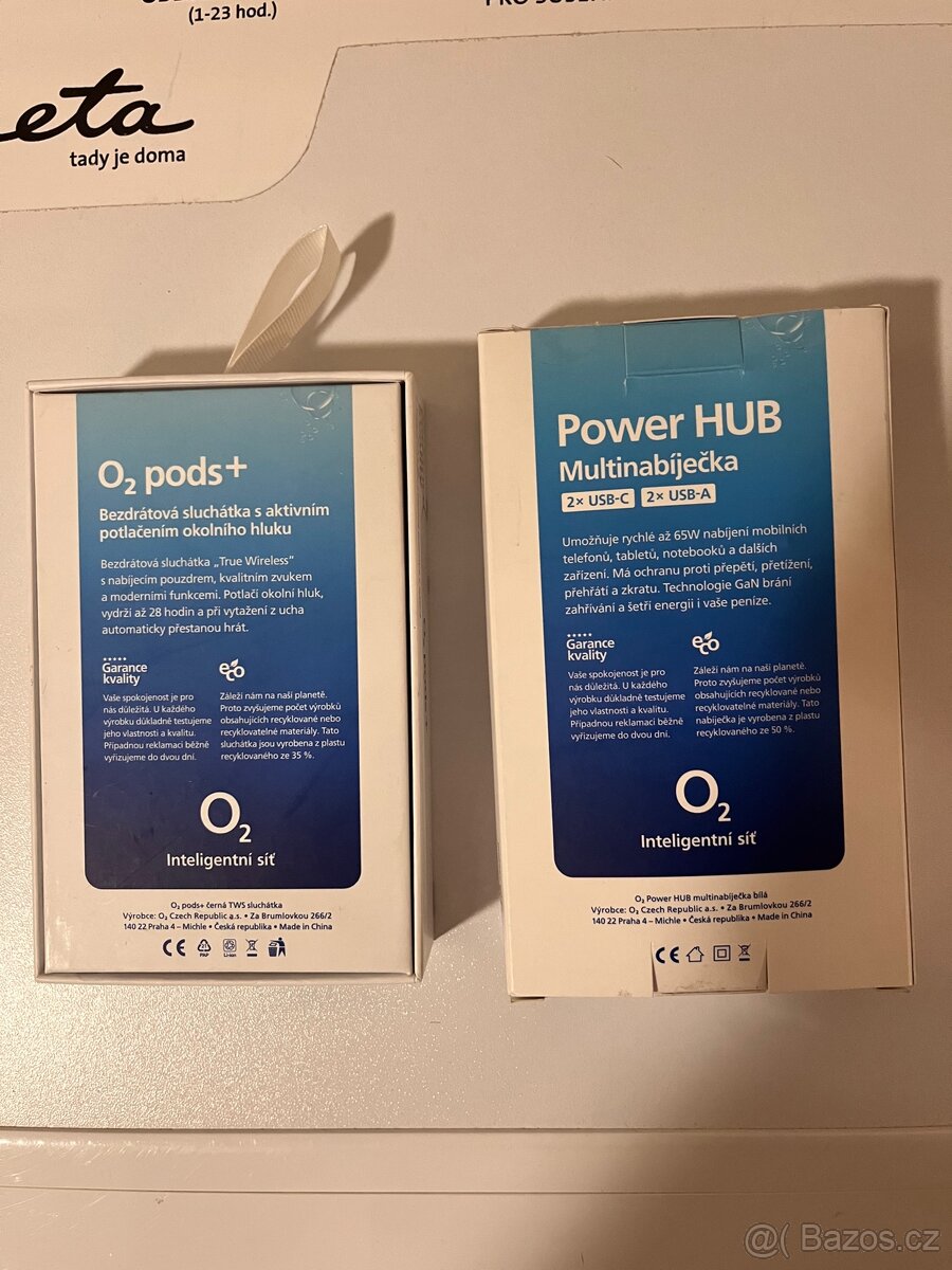 Sluchátka a Multinabiječka O2 - 3