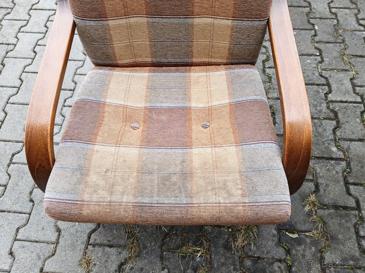 Dřevěné houpací kreslo - 3