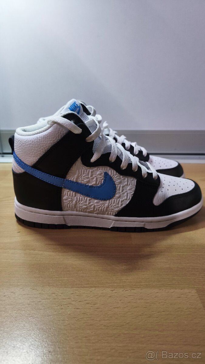 Nike Dunk High Retro FLC Black University Blue White - 3