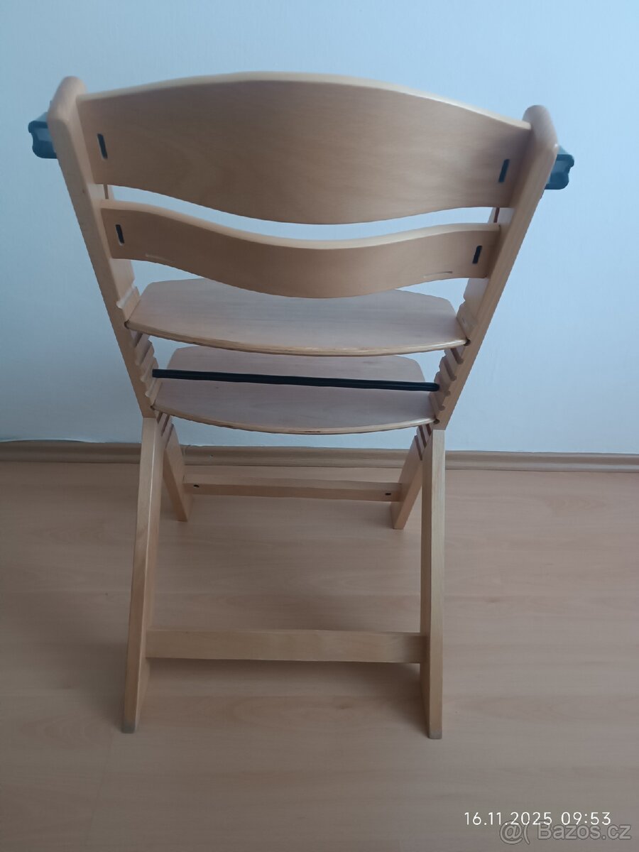 Dětská jídelní židlička Kinderkraft enock wooden buk - 3