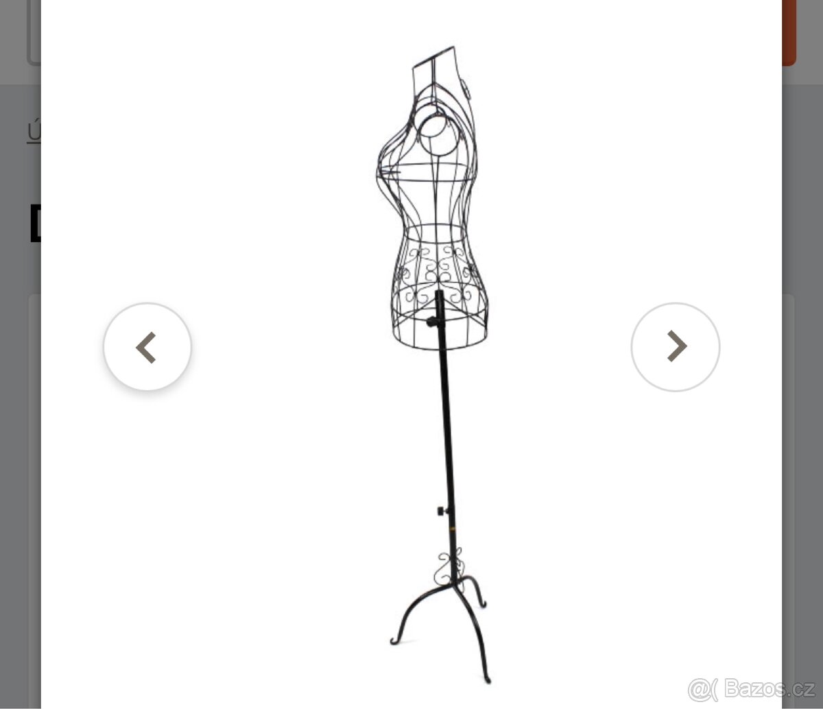 Dámské torzo, černé, kovové - 3