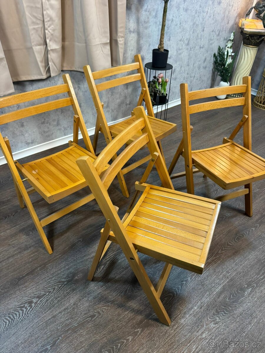 Skládací dřevěné židle (140017) - 3
