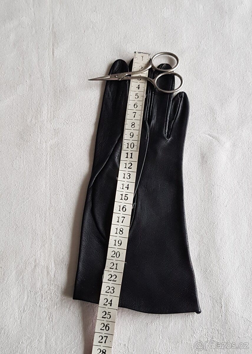 Dámské kožené rukavice – černé - 3