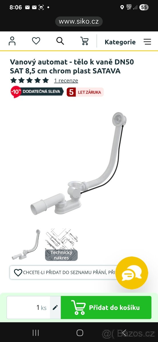 Nová obdelníková vana Ravak Vanda II 170x70 - 3