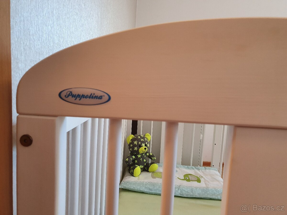 Dětská postýlka Puppolina Olina 120x60 - krásný stav - 3