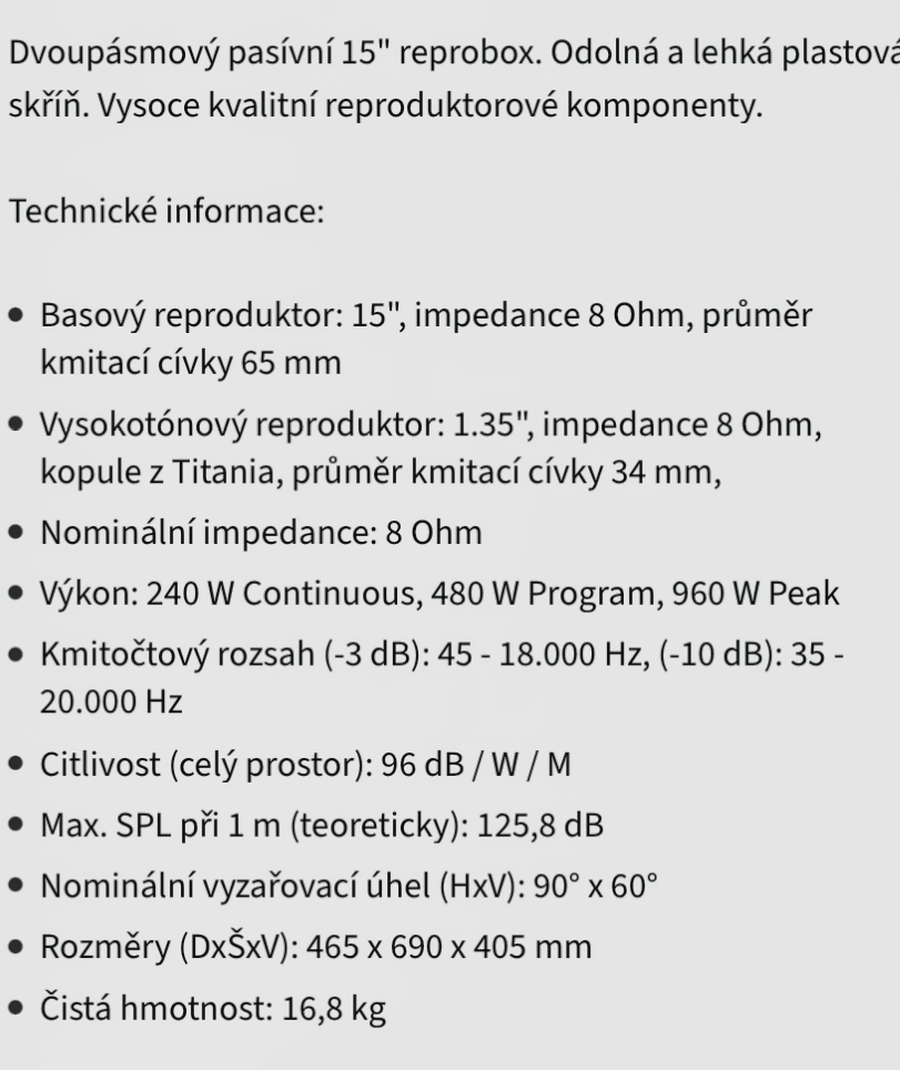 Aktivní bedny DAP Audio - 3