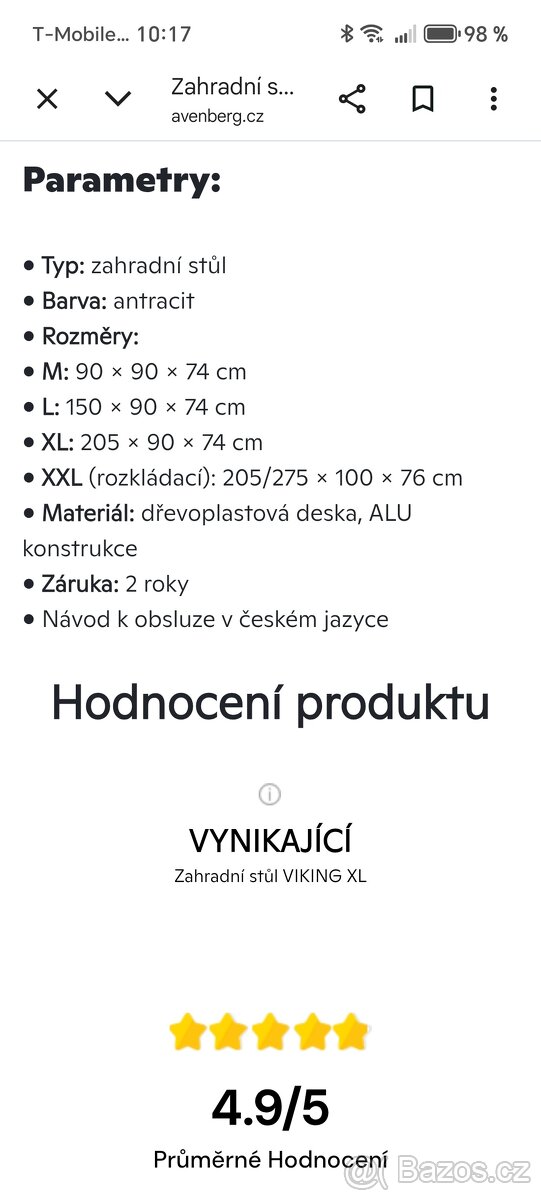 Stůl VIKING XL - 3