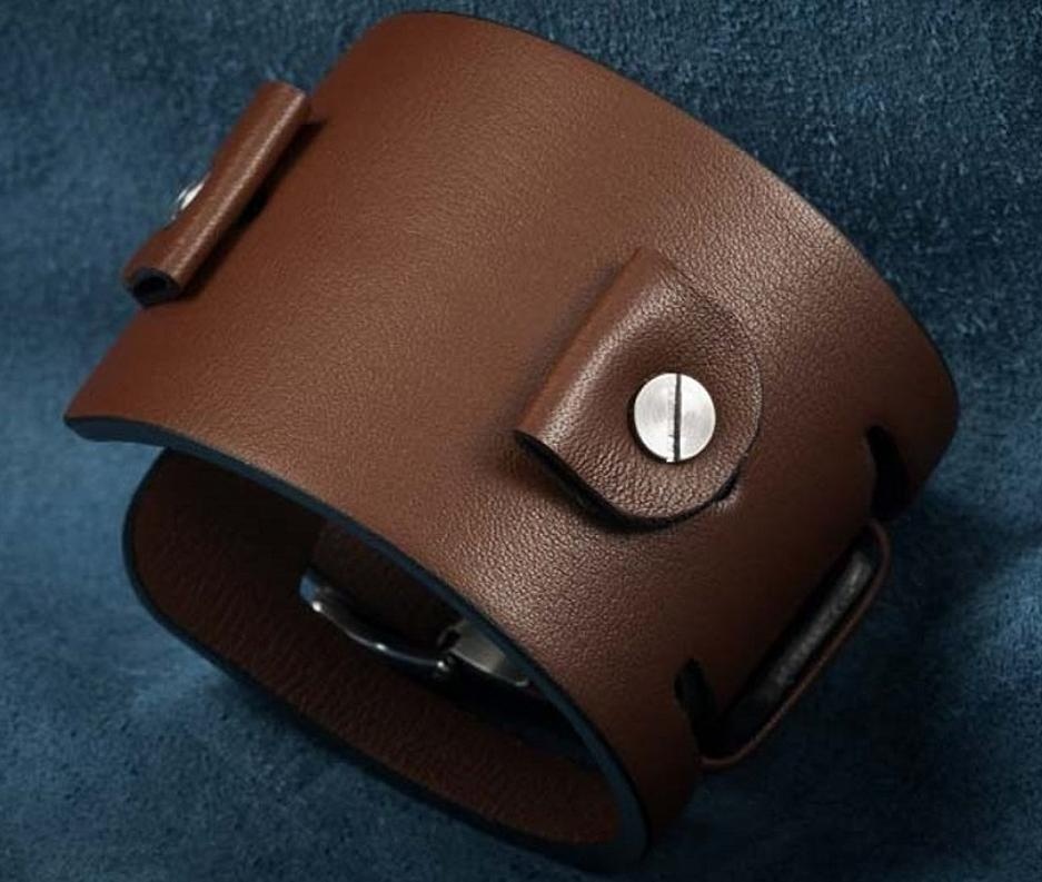 Kožený široký řemínek č.15 k hodinkám - 3