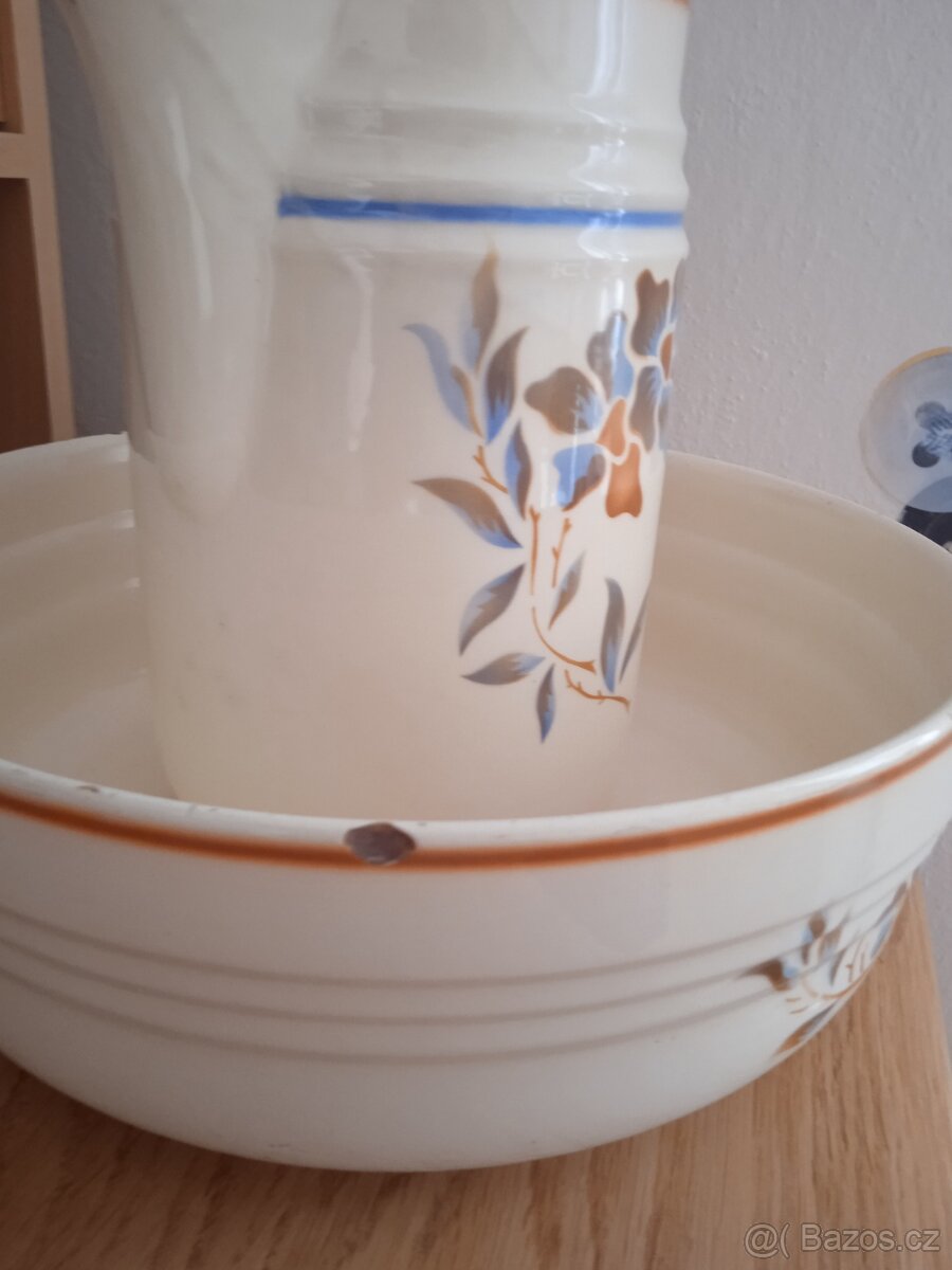 Starožitné umyvadlo a karafa (komplet) - 3