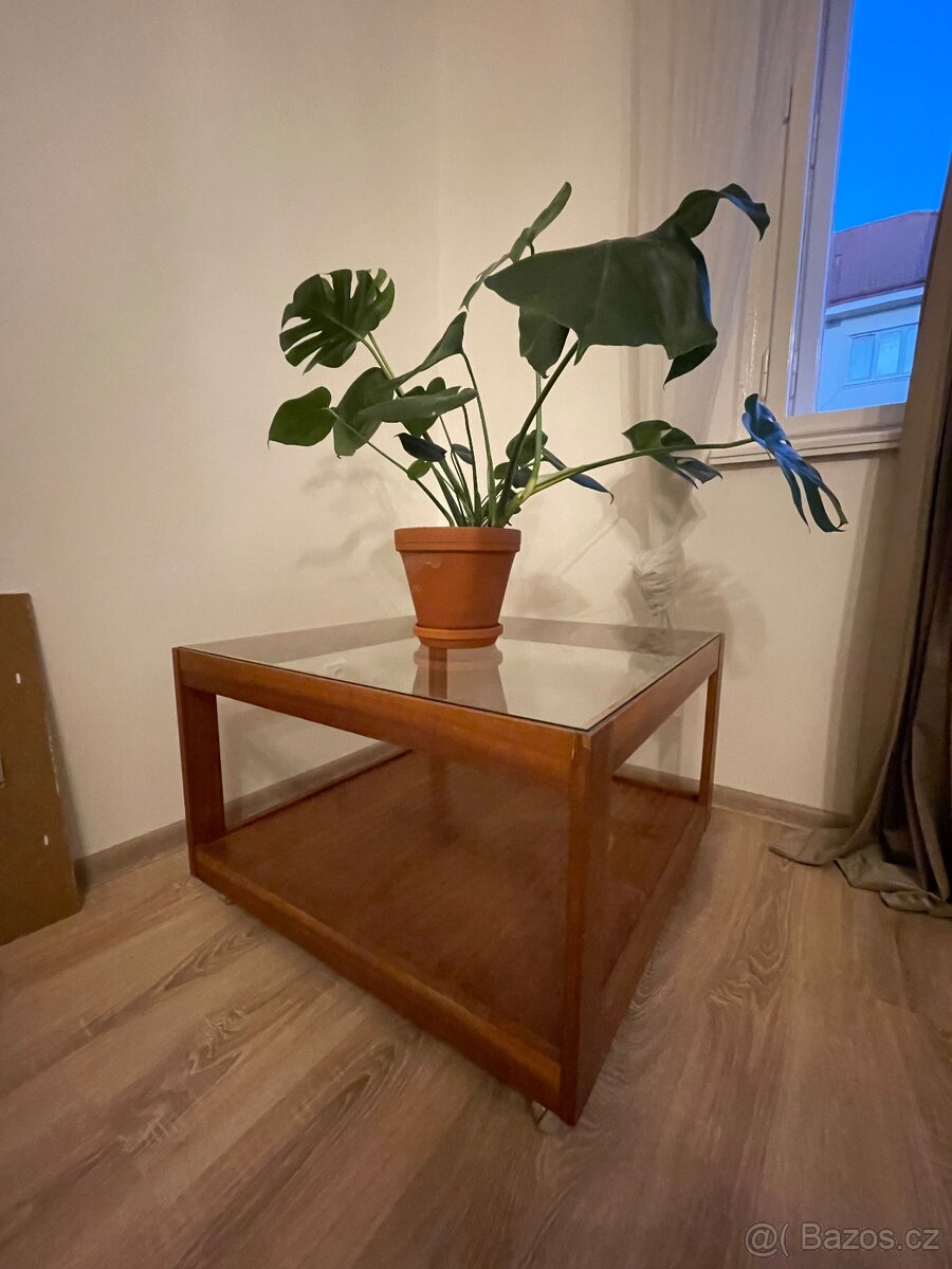 Skleněný vintage stůl/vitrína - 3