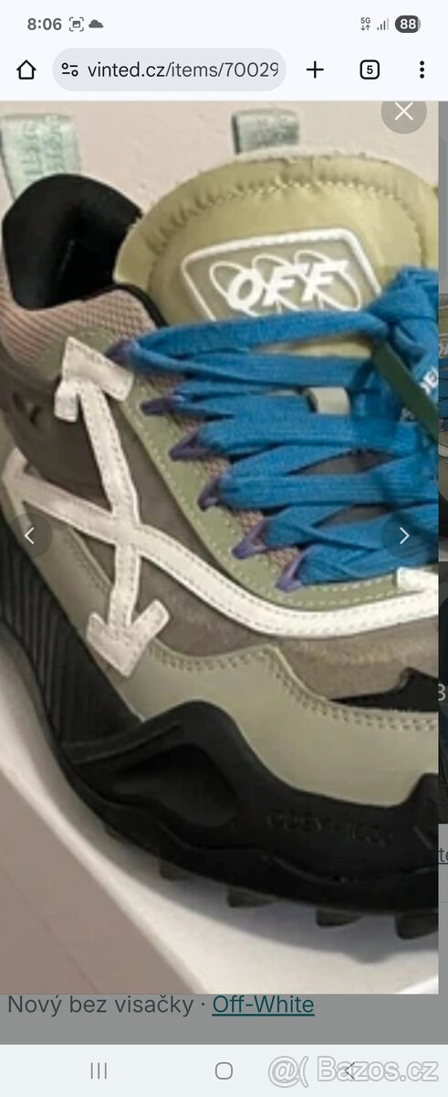 Nízké tenisky Off-White Odsy-1000 - zelené 44·Nový bez visač - 3