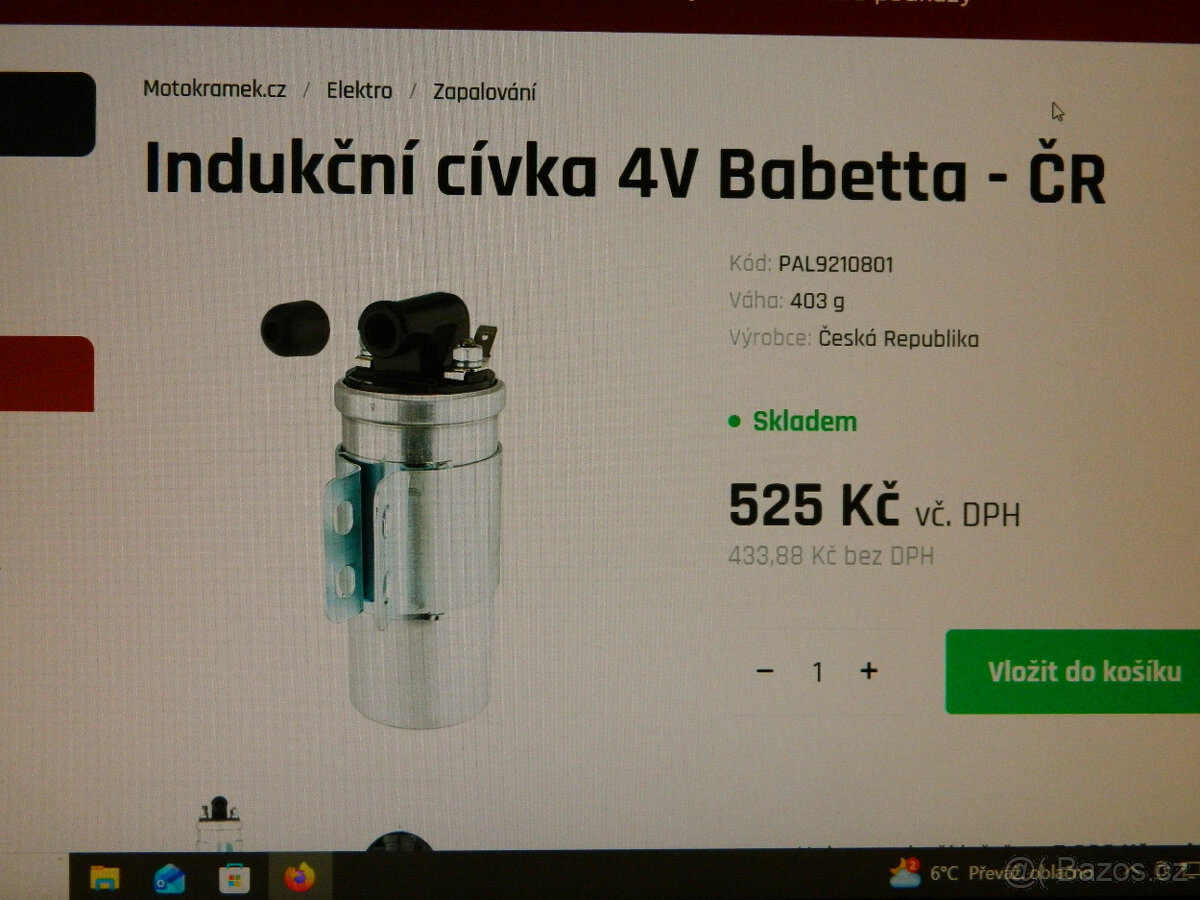 Indukční cívka 4V - 3