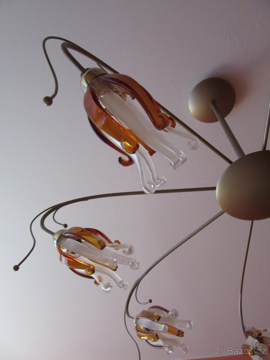 Lustr se skleněnými květy - 3