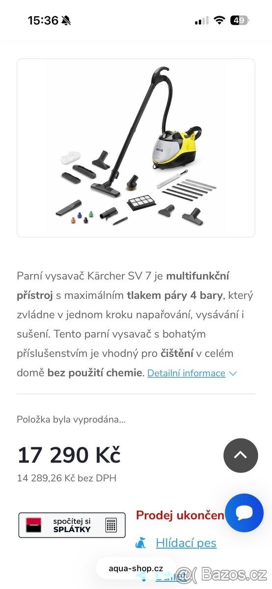 Parní vysavač KÄRCHER SV 7 - 3