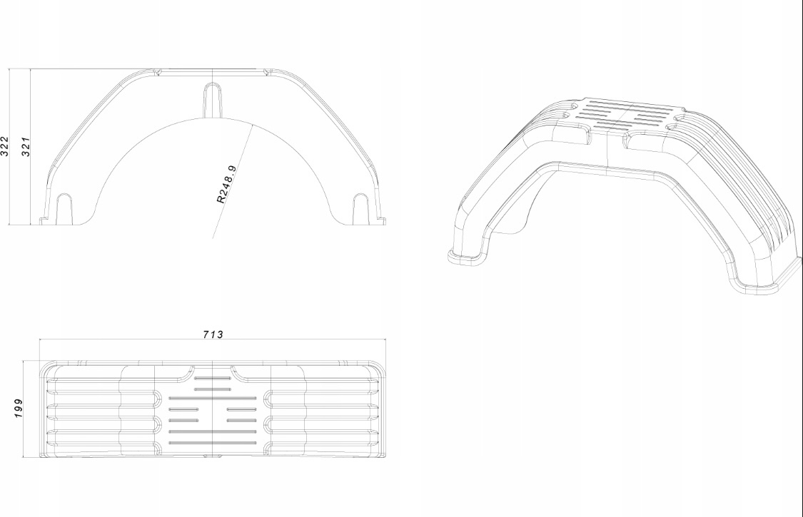 Sada 2x blatník 13-14' pro přívěs, valnik atd - 3