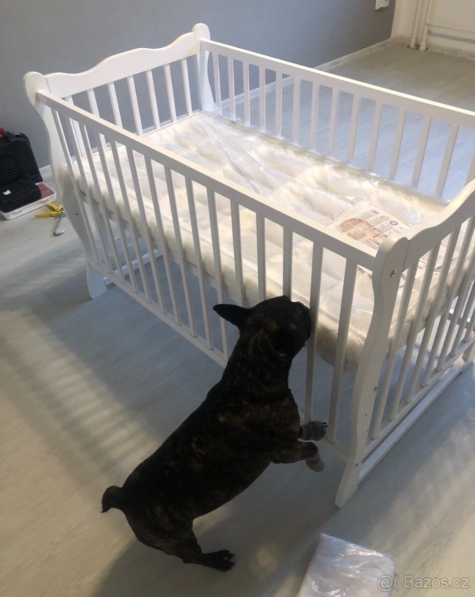 Dětská dřevěná postýlka vč. matrace - 3