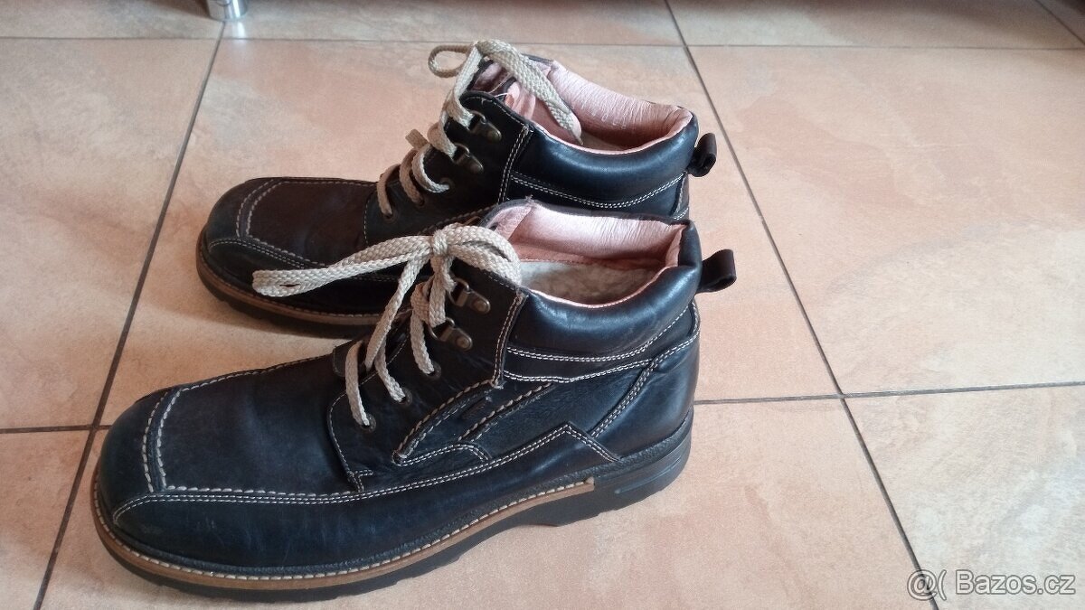 Zimní kožená obuv, vel. 45 - 3