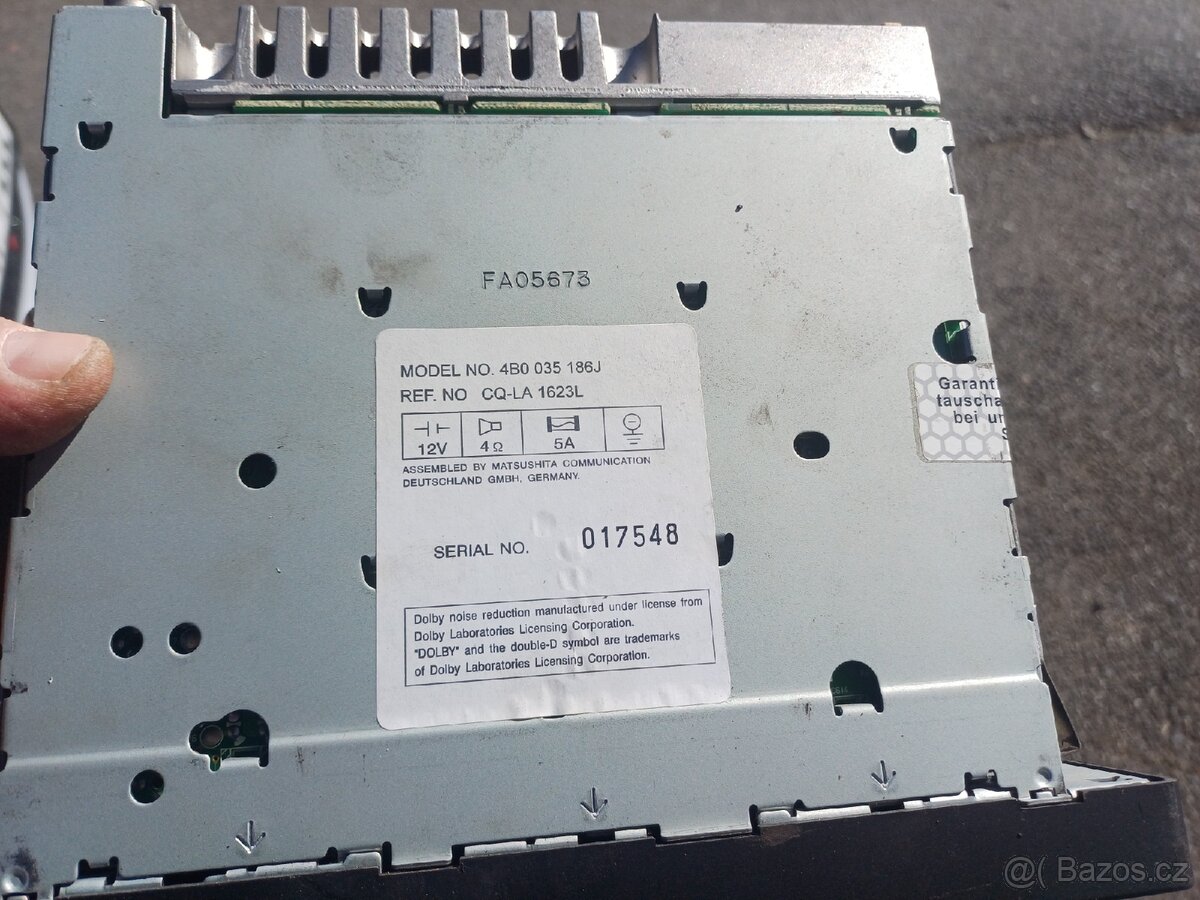 Original radio audi tt 8n. - 3