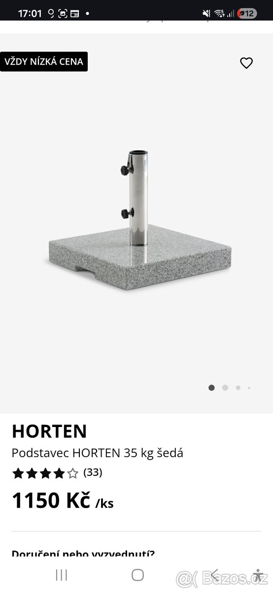 podstavec pro slunečník HORTEN - 3