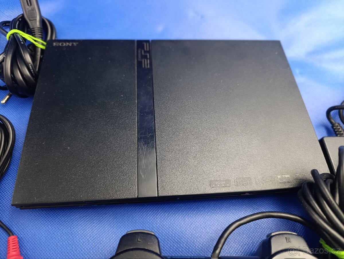 PS2 PlayStation 2 Slim + Hry - 3