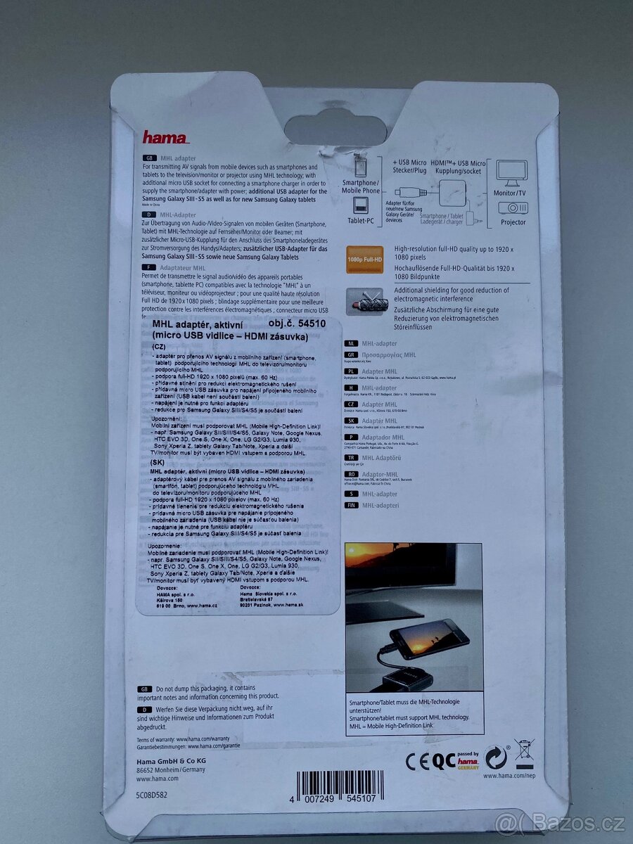Redukce Hama Micro USB / HDMI. Výprodej - 3