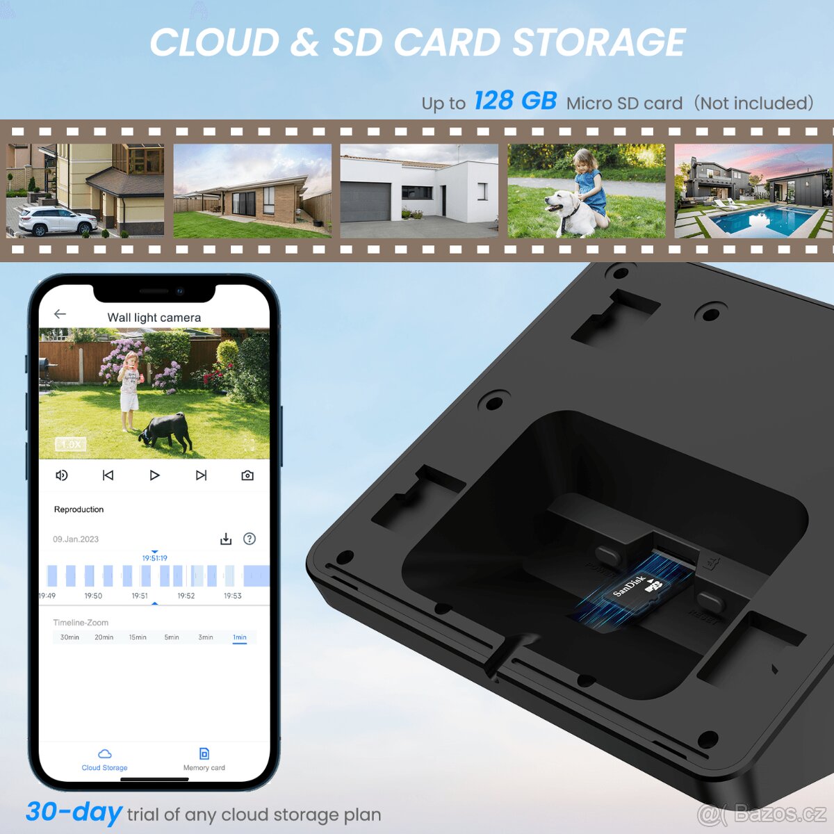 Cinnado S2 černá 2K 3MP solární bezpečnostní kamera - 3