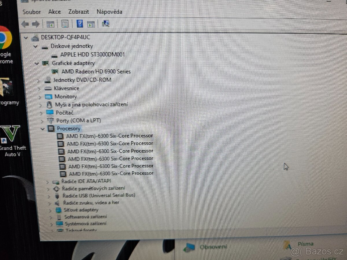 Herní pc fx-6300 8gb ddr3 ati 6950 2gb hdd 3TB lcd 22" GTA5 - 3