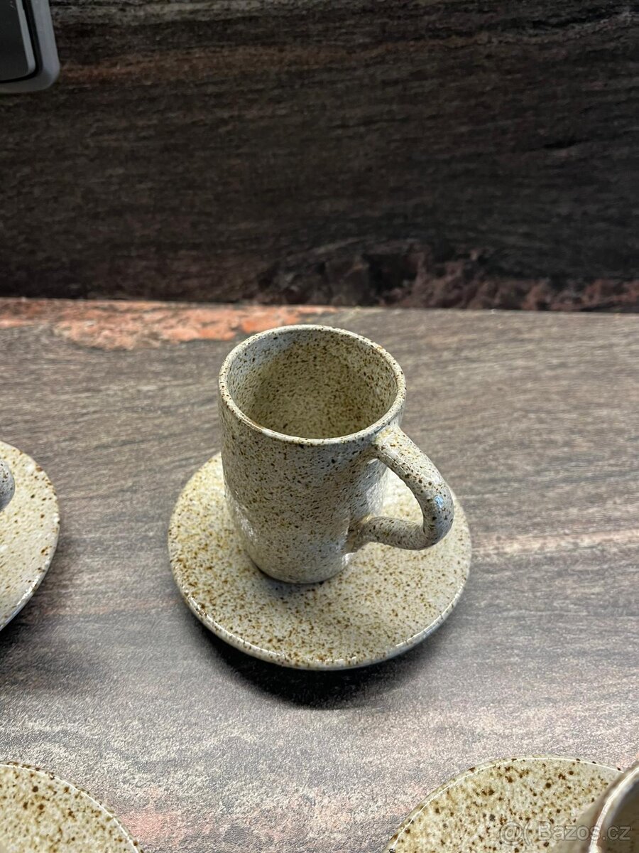 Keramické podšálky s hrníčky 4ks - 3