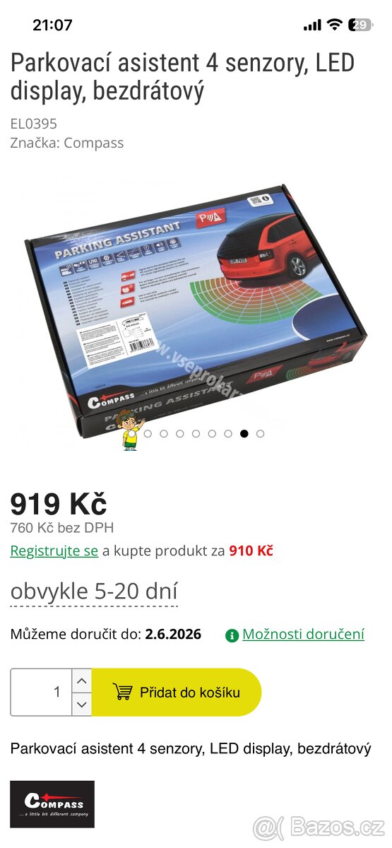 Parkovací senzory asistent - 3