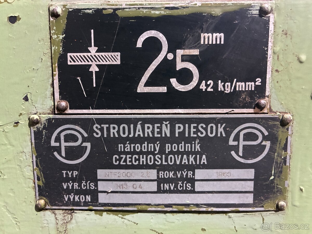 Nůžky NTF 2000/2.5 - Strojáren Piésok - 3