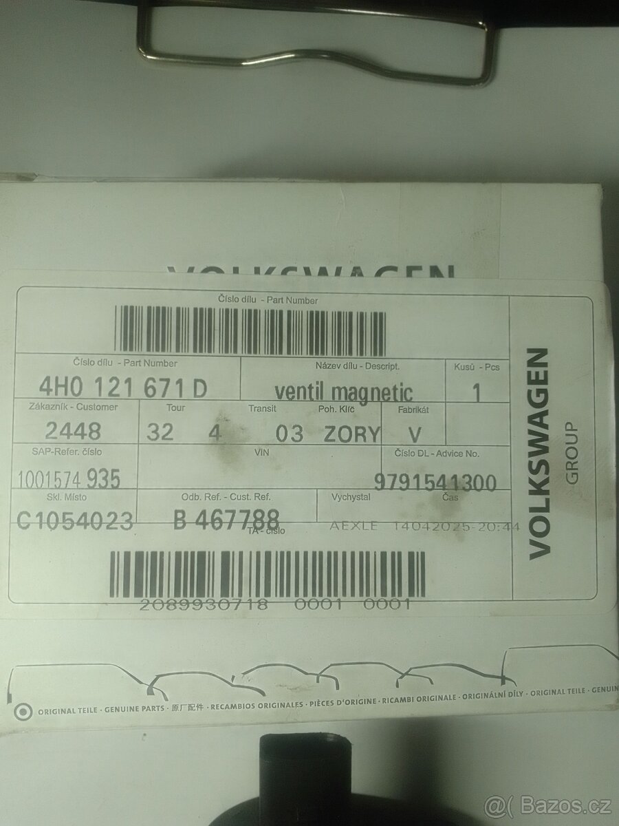 Audi, škoda, VW ventil termostat 4H0121671D - 3