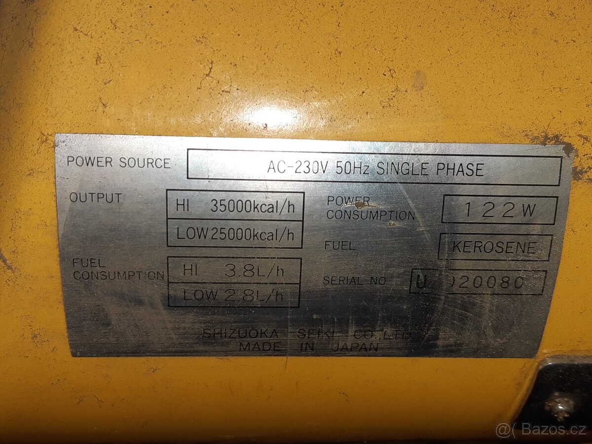 Infrazářič naftový - mobilní topení 40,7 kW - 3