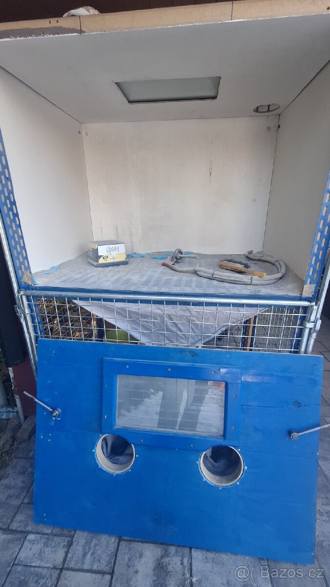 Mobilní pískovací box 768l rozkládací. - 3