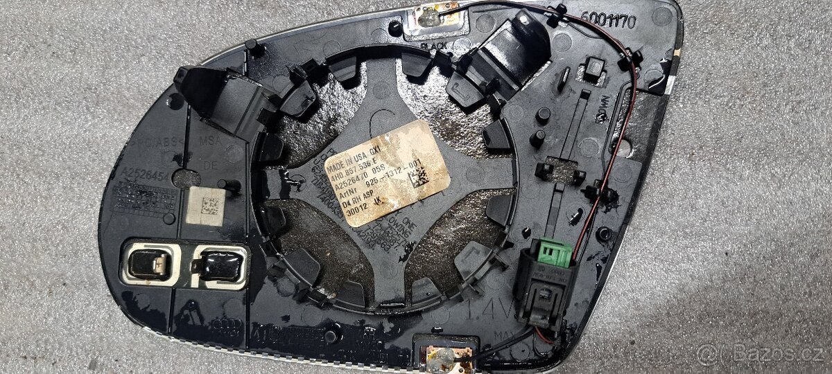 Stmívací sklíčko zrcatka audi a8 4h d4 zrcatko - 3