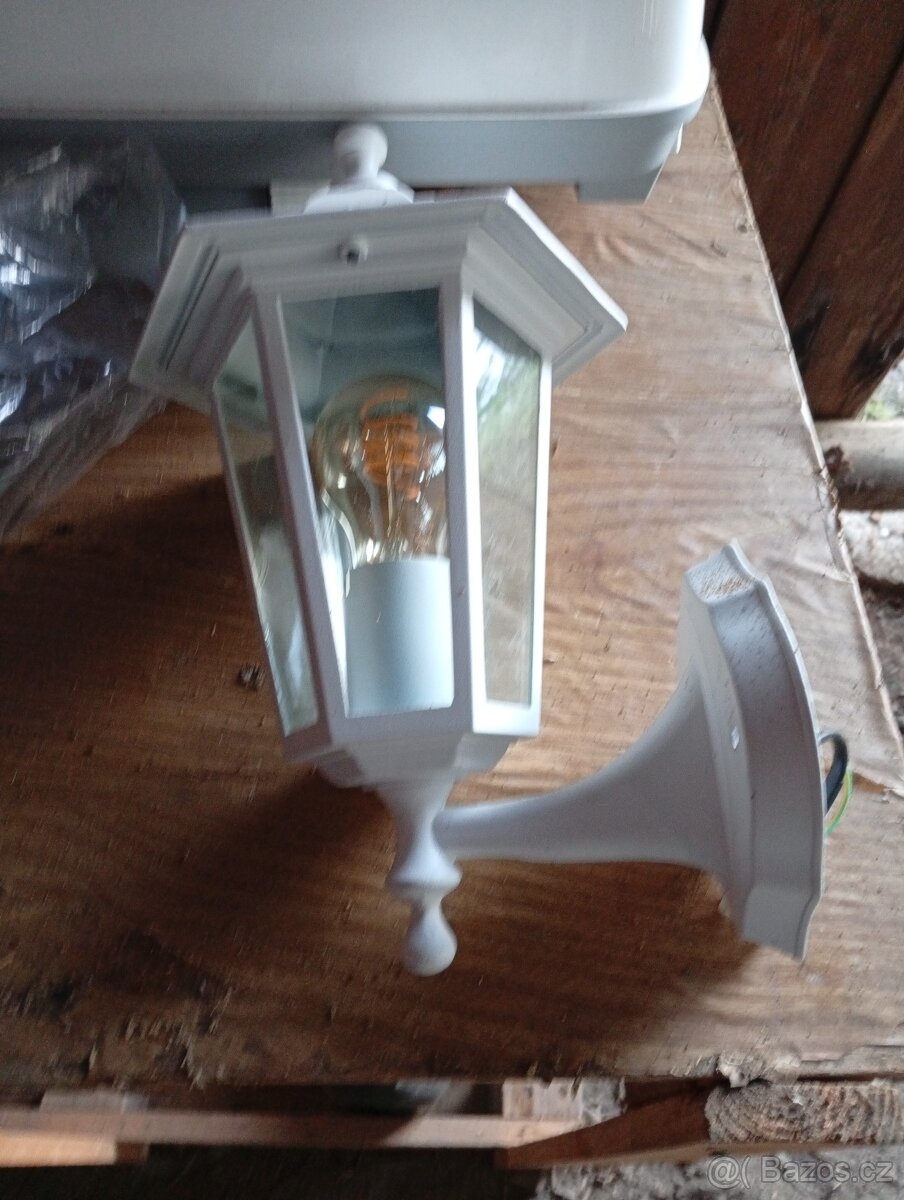 Nástěnná lucerna venkovní IP43, bílá 2ks - 3