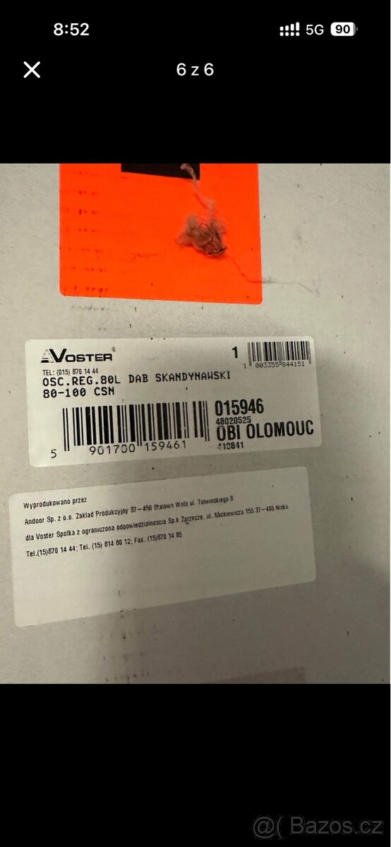 Obložka dveří 80P dub sonoma, nová - 3