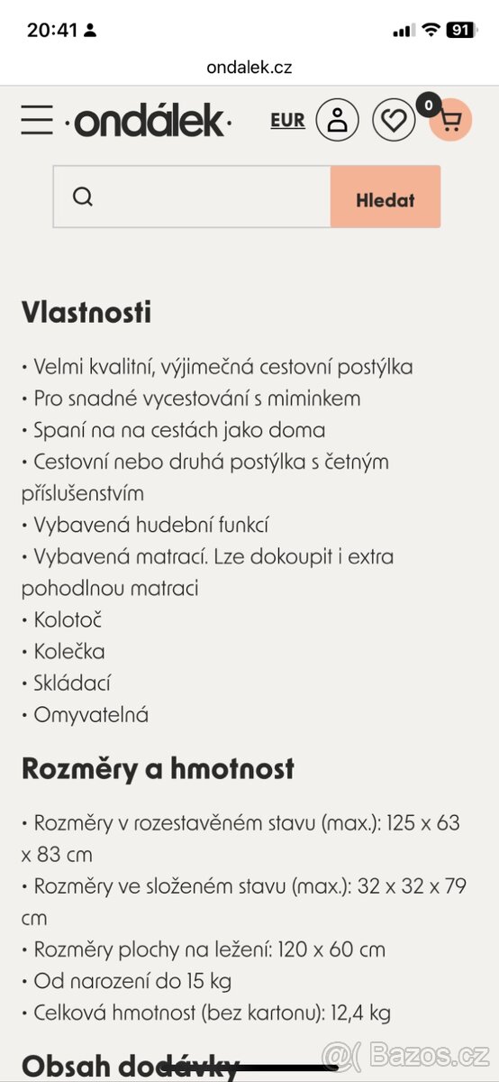 Cestovní dětská postýlka - 3